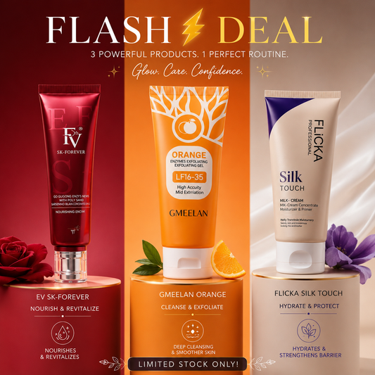 3 In 1 Deal FV Orange Gel And Flicka Pack Of 3 With Liquid Foundation And Primer