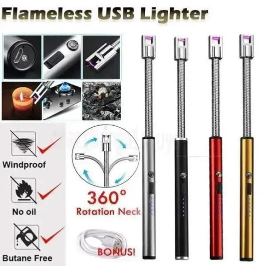 USB Rechargeable Electric Arc BBQ Lighter Windproof
