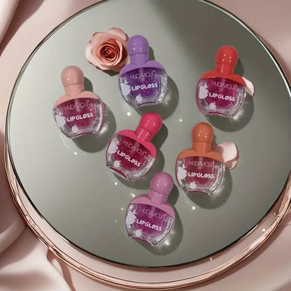 Huda Moji High Pigmented Lip Oil Set – Shades of Pink Gloss Collection ~ Pack Of 6