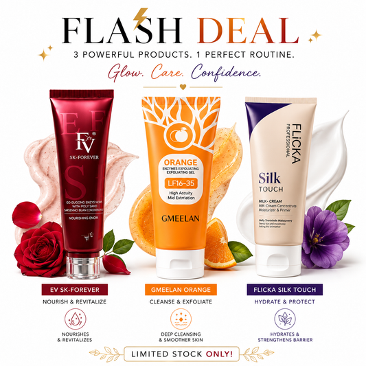 3 In 1 Deal FV Orange Gel And Flicka Pack Of 3 With Liquid Foundation And Primer