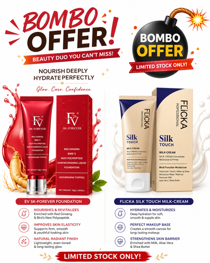 Flicka 2-in-1 Makeup Deal – Primer(60g) + Foundation(30g) Combo
